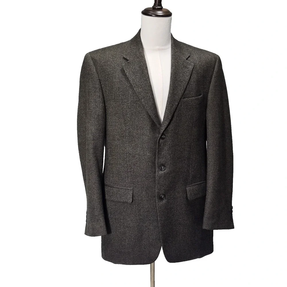 Ralph Lauren Black Label Blazer Olive Brown Jacket Sport Coat Mens Size 43Long